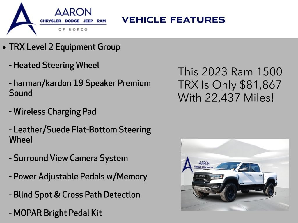 Used 2023 RAM 1500 TRX w/ TRX Level 2 Equipment Group AWD/4WD image 18