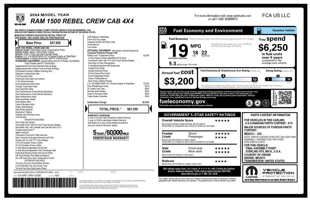 Used 2024 RAM 1500 Rebel w/ Rebel Level 1 Equipment Group AWD/4WD image 4