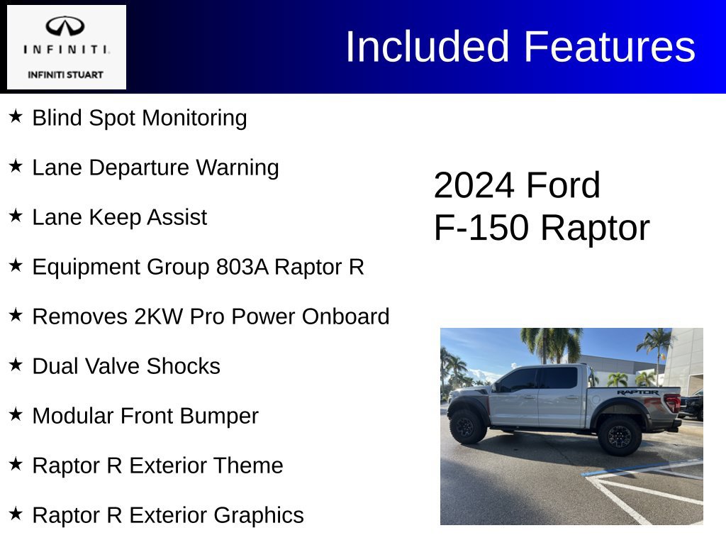 Used 2024 Ford F150 Raptor w/ Equipment Group 803A Raptor R AWD/4WD image 7