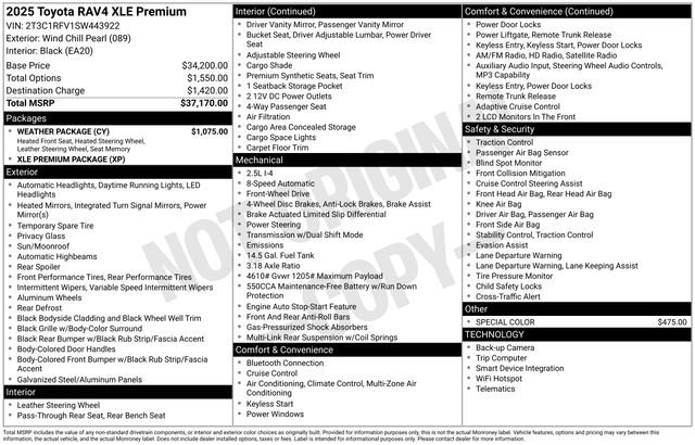 Used 2025 Toyota RAV4 XLE Premium w/ Weather Package FWD image 38