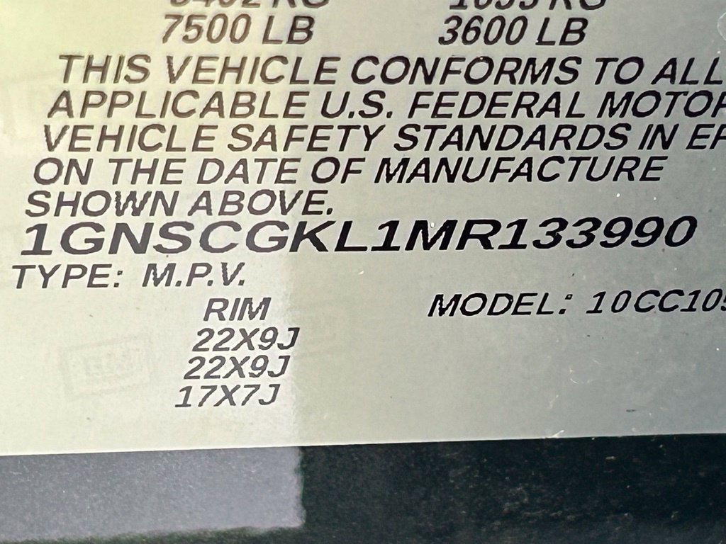 Used 2021 Chevrolet Suburban High Country RWD image 55