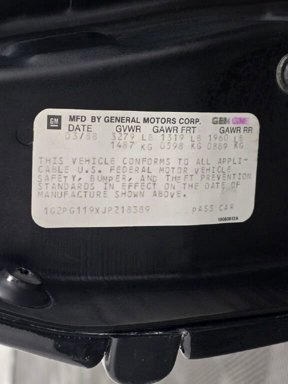 Used 1988 Pontiac Fiero GT image 99