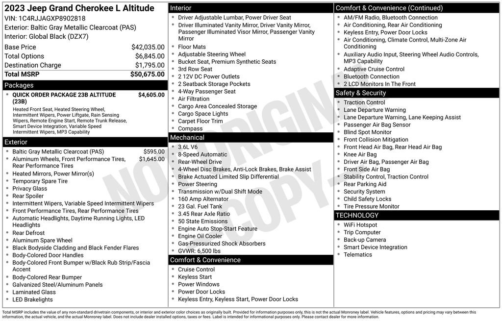 Certified 2023 Jeep Grand Cherokee L Laredo image 10