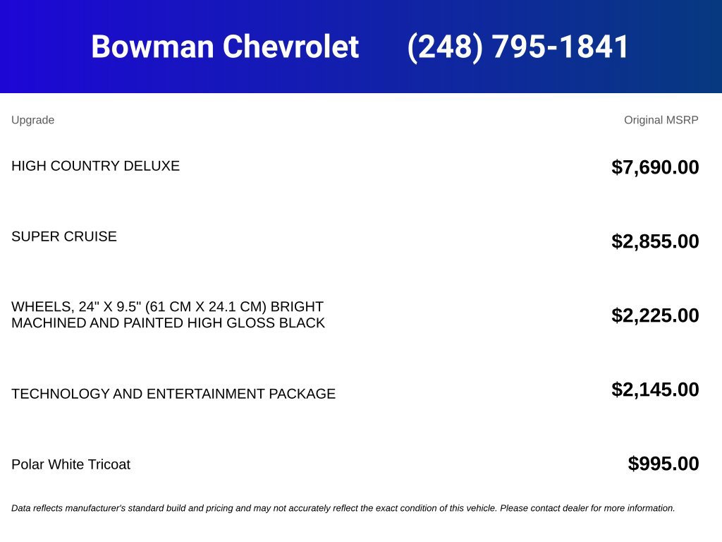 New 2026 Chevrolet Suburban High Country AWD/4WD image 5
