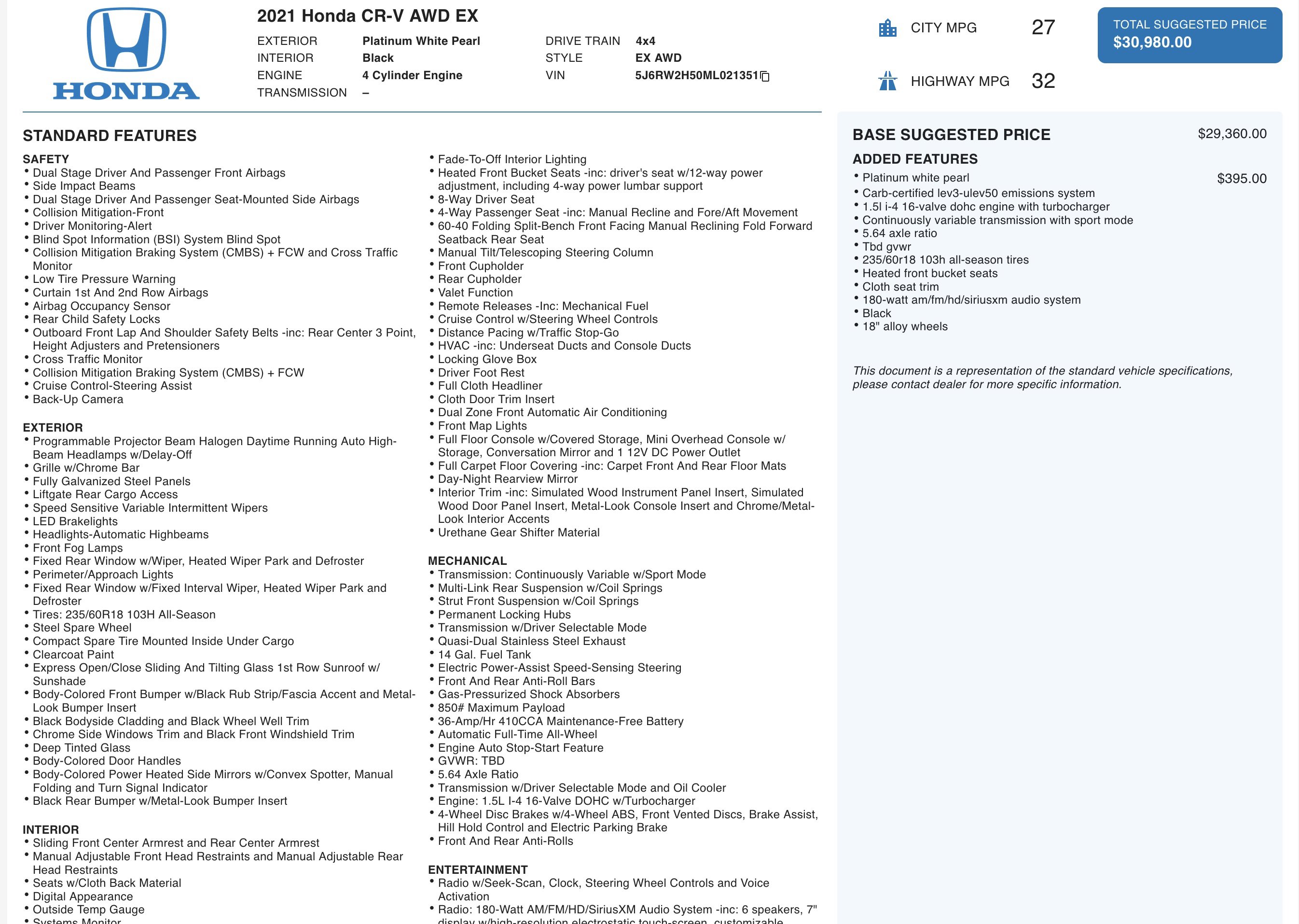 Used 2021 Honda CR-V EX image 5