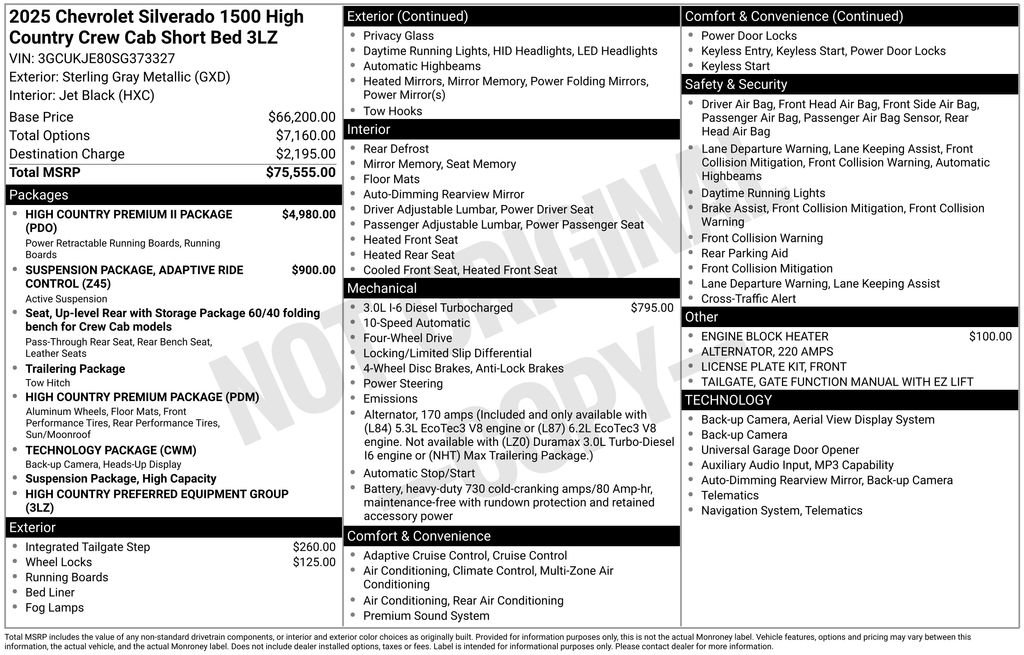 Used 2025 Chevrolet Silverado 1500 High Country AWD/4WD image 27