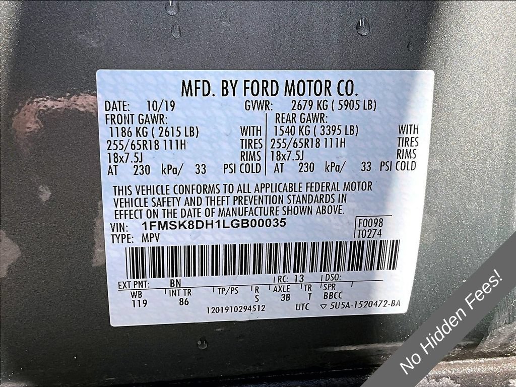 Used 2020 Ford Explorer XLT w/ Comfort Package AWD/4WD image 28