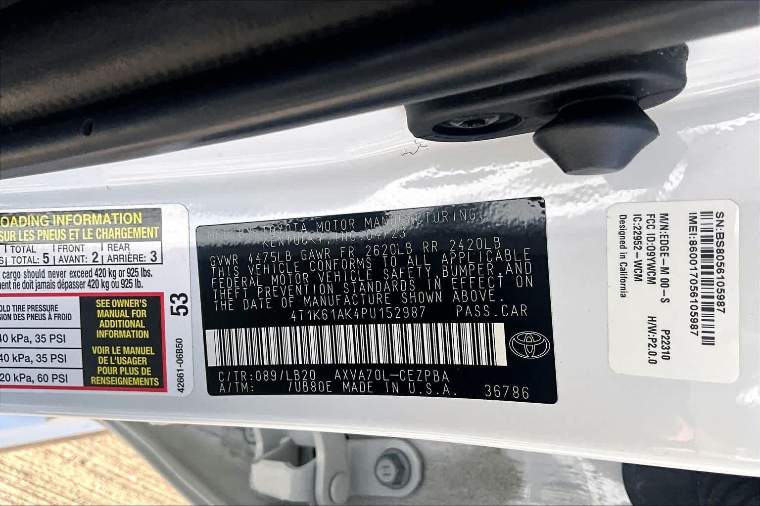 Used 2023 Toyota Camry XSE FWD image 36
