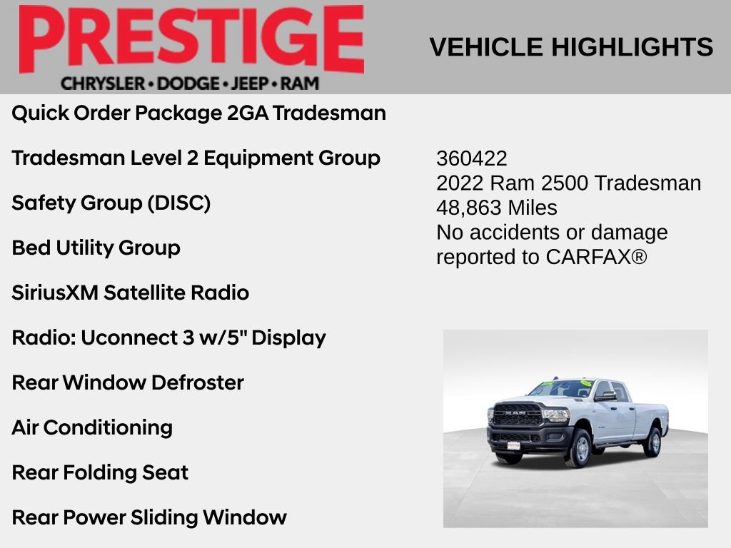 Used 2022 RAM 2500 Tradesman w/ Safety Group AWD/4WD image 2