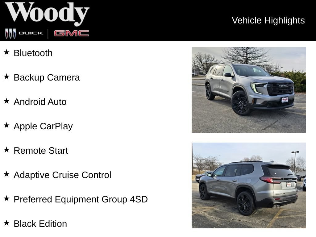 New 2026 GMC Acadia Elevation w/ Black Edition AWD/4WD image 3
