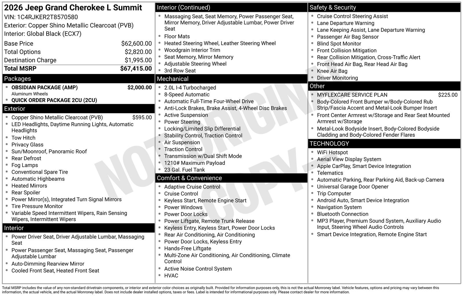 New 2026 Jeep Grand Cherokee L Summit AWD/4WD image 53