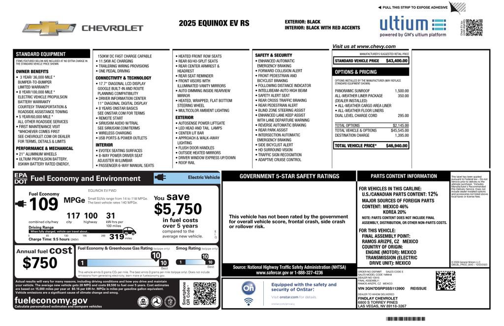 Used 2025 Chevrolet Equinox EV RS image 3