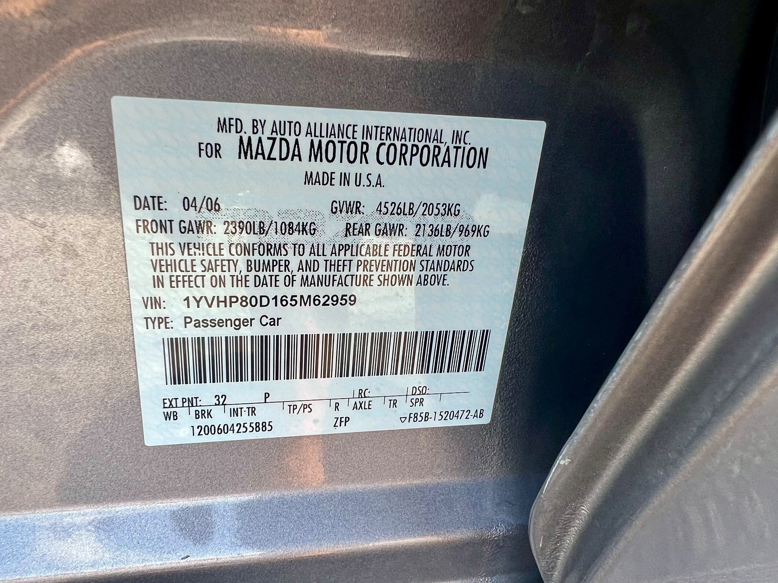 Used 2006 MAZDA MAZDA6 s FWD image 21