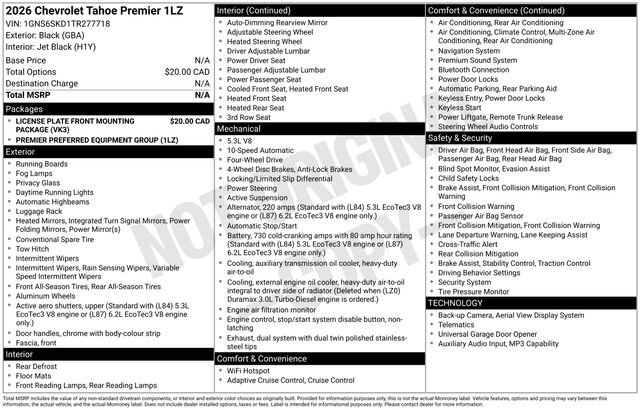 Used 2026 Chevrolet Tahoe Premier AWD/4WD image 19