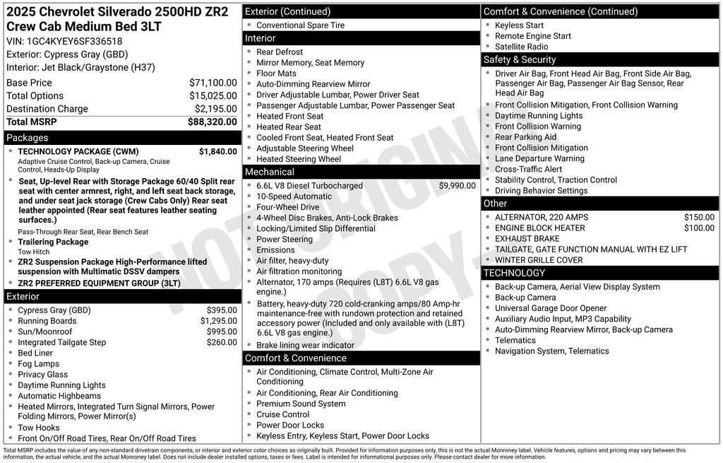 Used 2025 Chevrolet Silverado 2500 ZR2 w/ Technology Package AWD/4WD image 22
