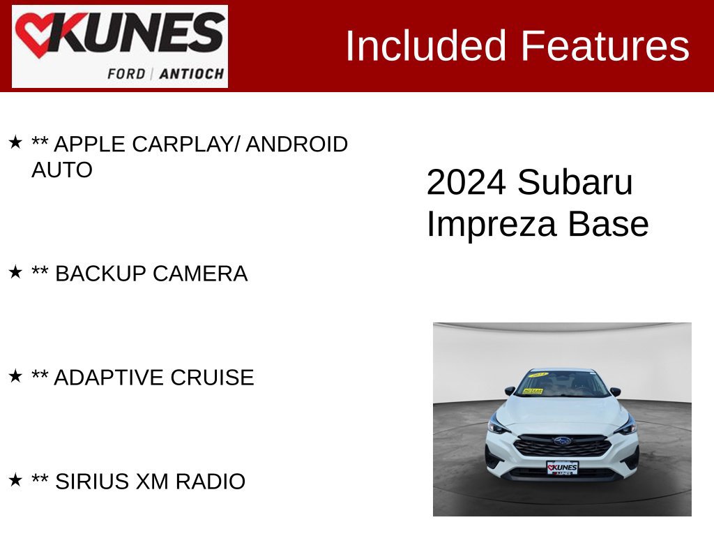 Used 2024 Subaru Impreza 2.0i AWD/4WD image 3