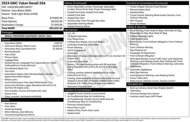 Used 2024 GMC Yukon Denali AWD/4WD image 26