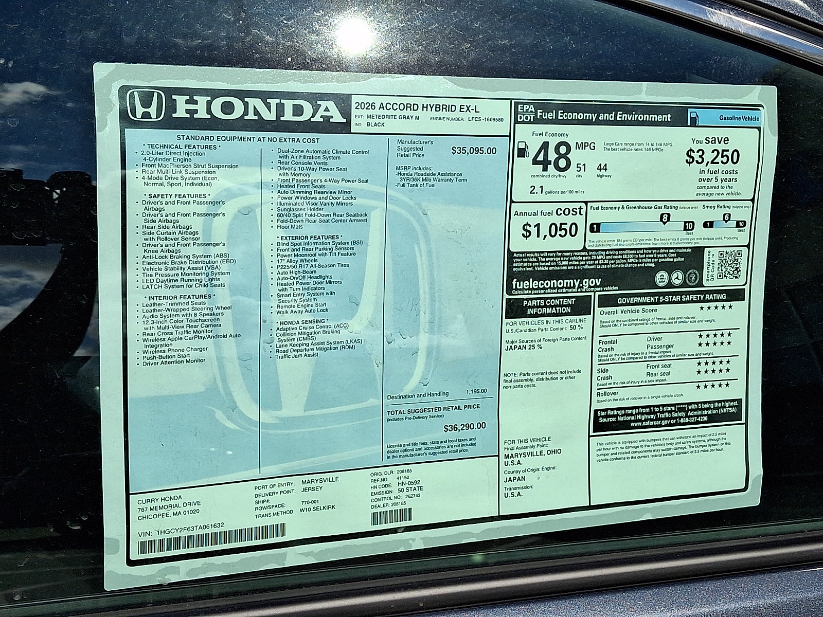 New 2026 Honda Accord EX-L image 11