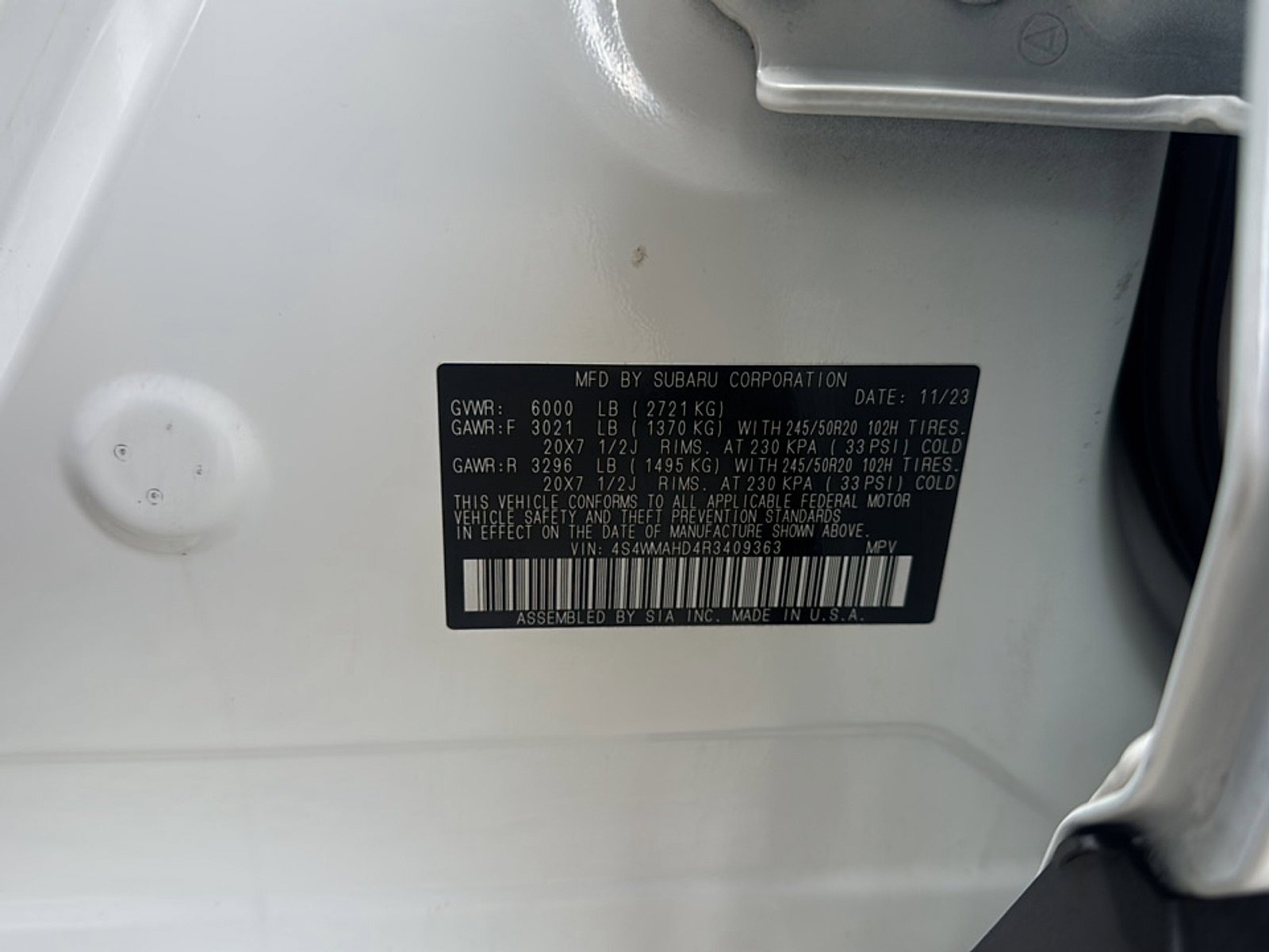 Certified 2024 Subaru Ascent Onyx Edition AWD/4WD image 46