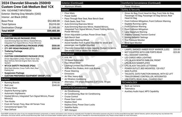 Used 2024 Chevrolet Silverado 2500 Custom w/ Custom Value Package AWD/4WD image 25