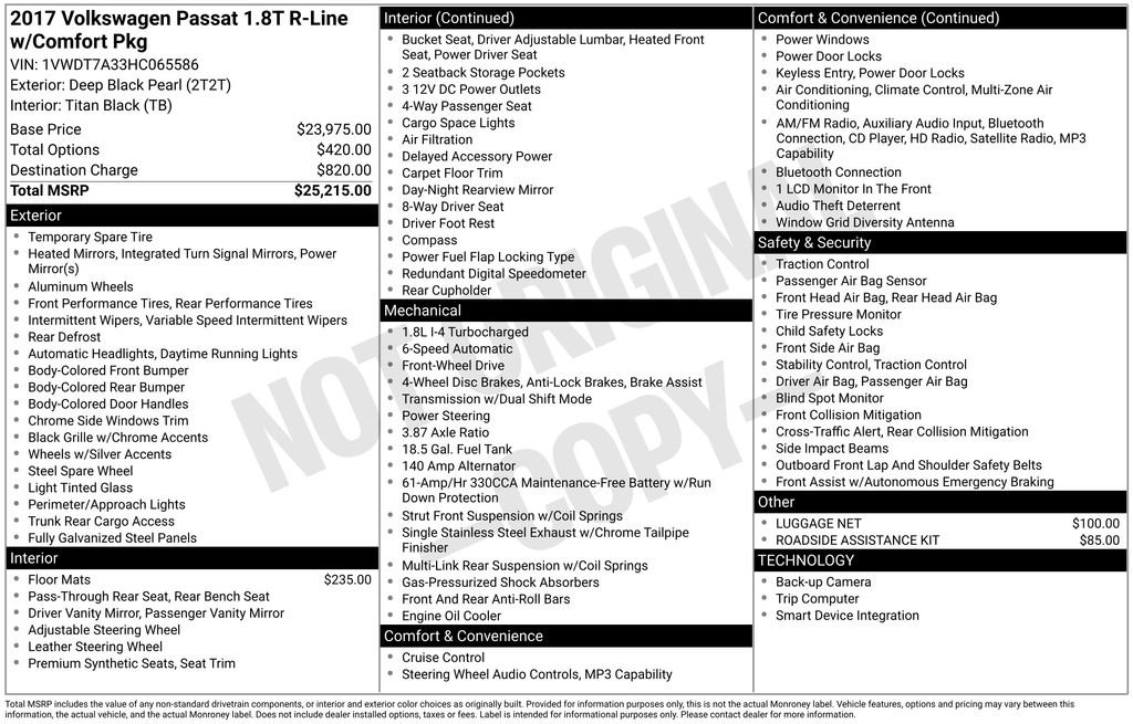 Used 2017 Volkswagen Passat 1.8T R-Line image 2