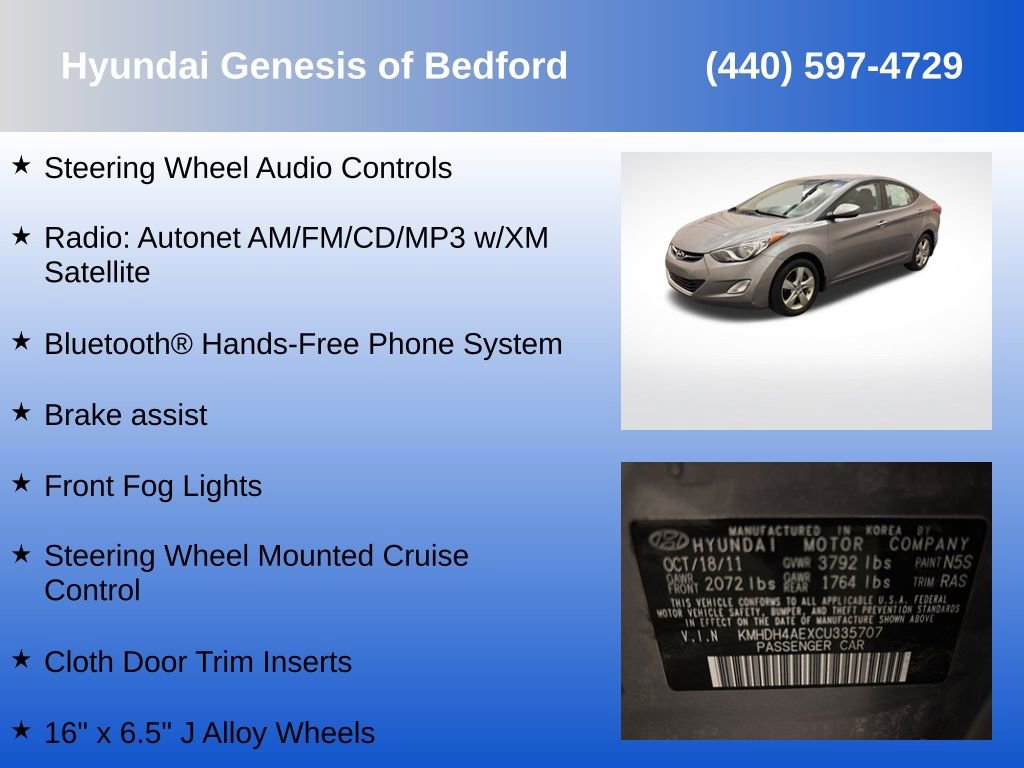 Used 2012 Hyundai Elantra GLS w/ Preferred Pkg 3 FWD image 14