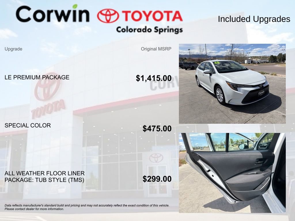 Used 2025 Toyota Corolla LE w/ LE Premium Package image 4