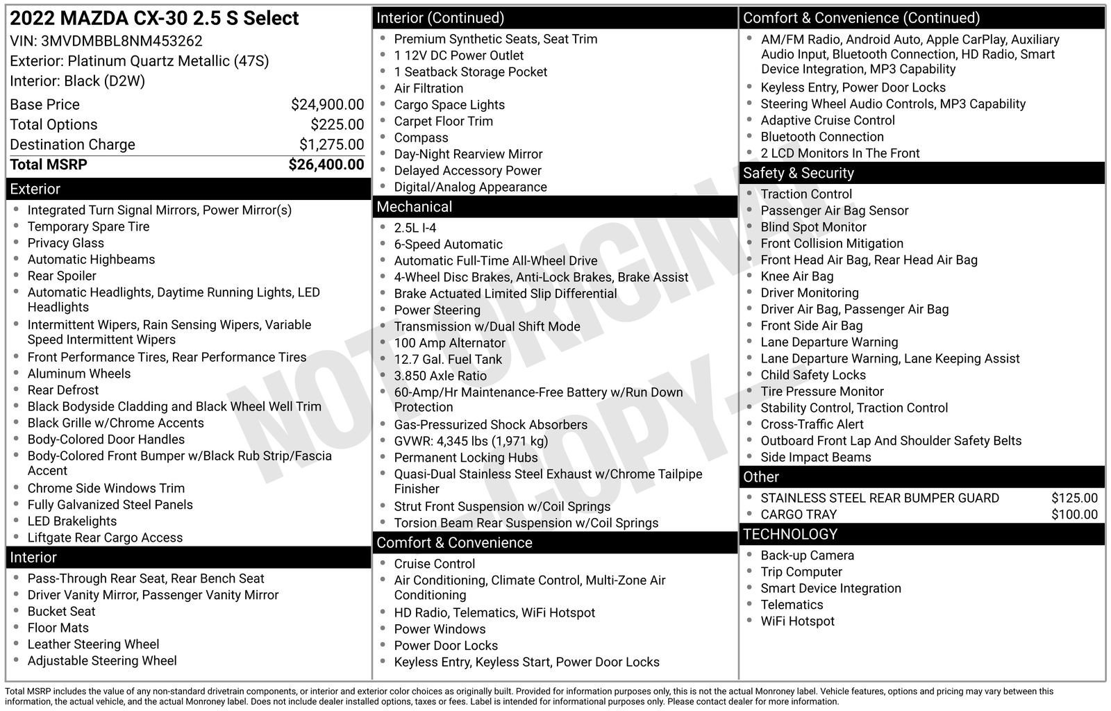 Certified 2022 MAZDA CX-30 AWD 2.5 S w/ Select Package image 36