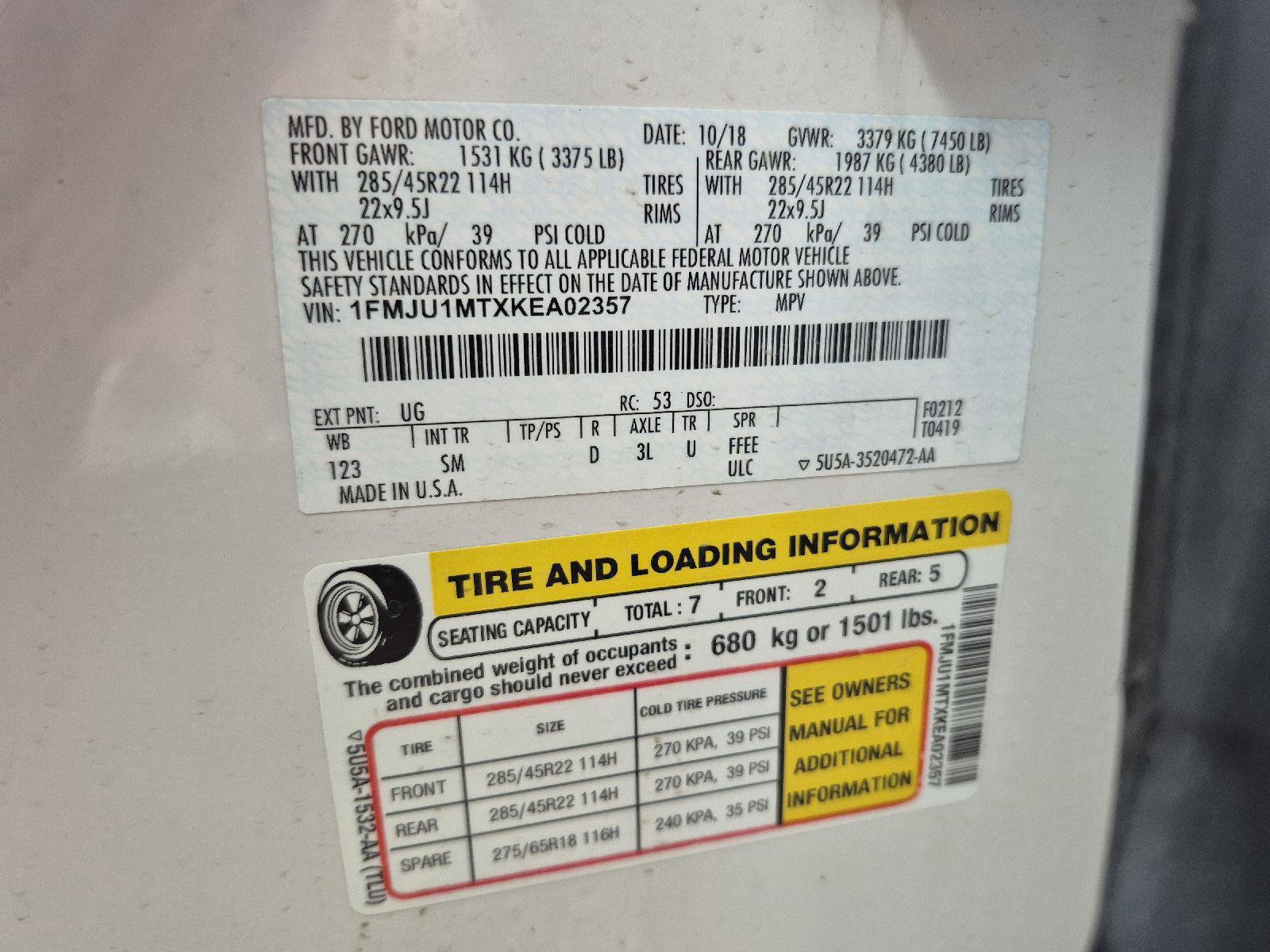 Used 2019 Ford Expedition Platinum AWD/4WD image 5