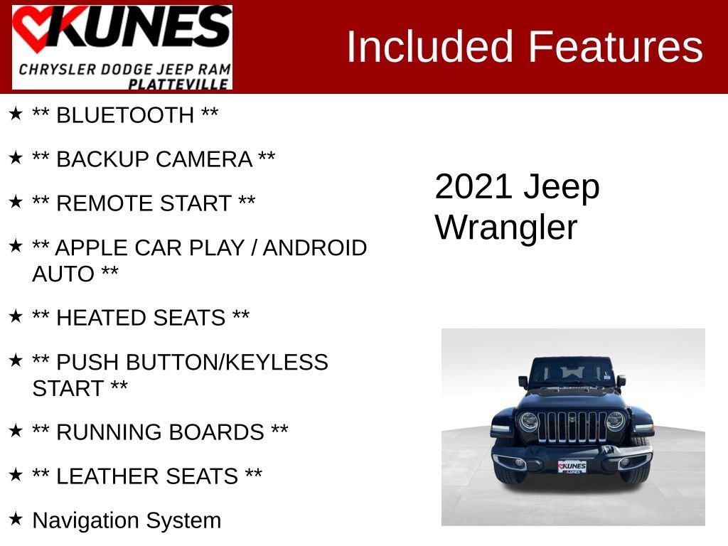 Used 2021 Jeep Wrangler Unlimited Sahara w/ Cold Weather Group image 2