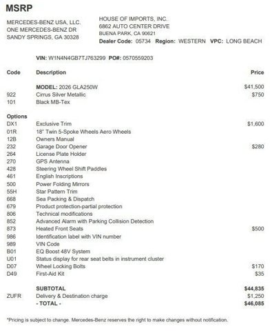 Certified 2026 Mercedes-Benz GLA 250 image 4