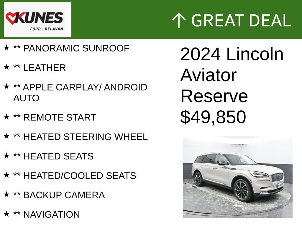 Used 2024 Lincoln Aviator Reserve w/ Equipment Group 201A AWD/4WD video 2