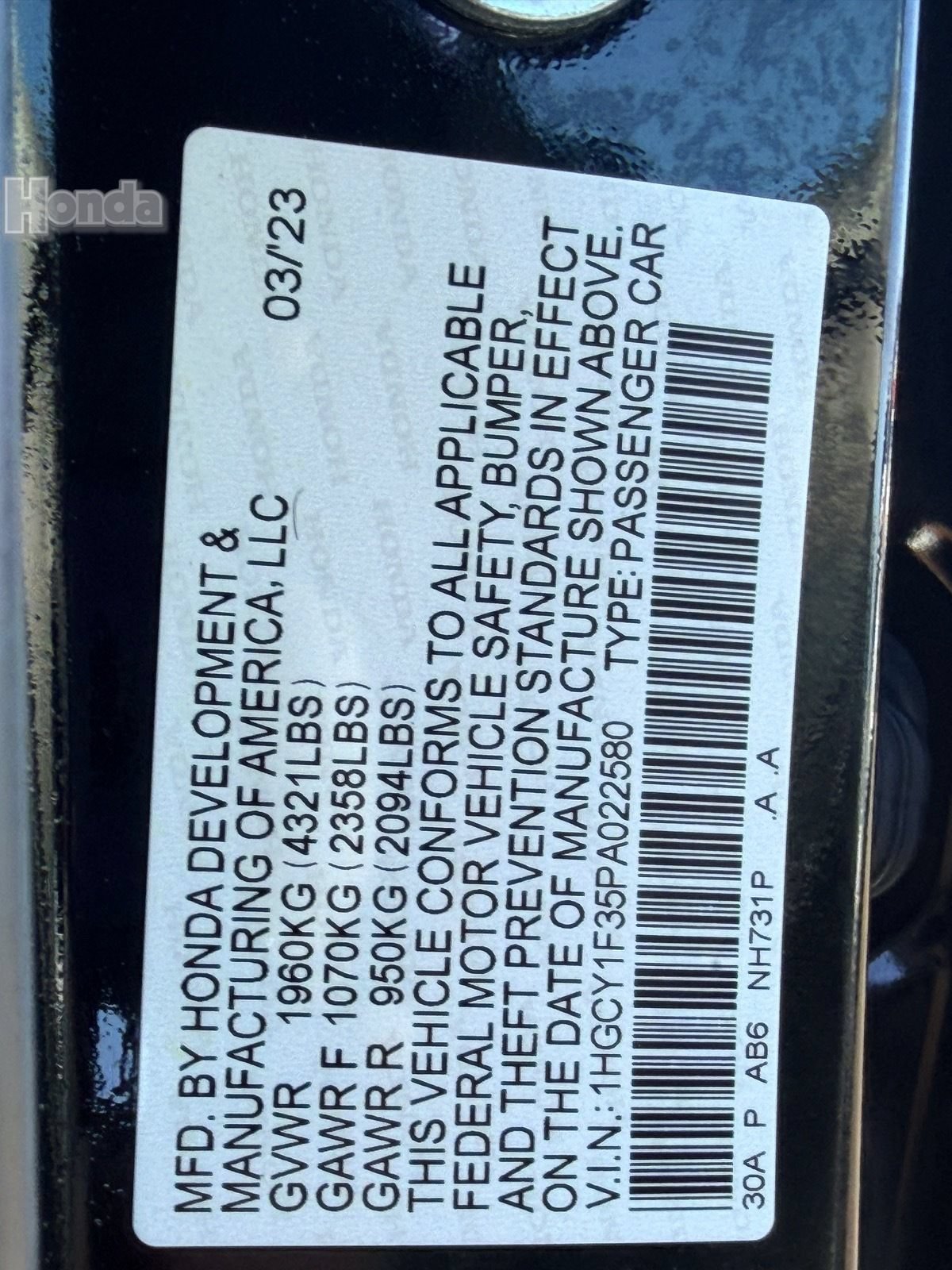 Used 2023 Honda Accord EX image 29