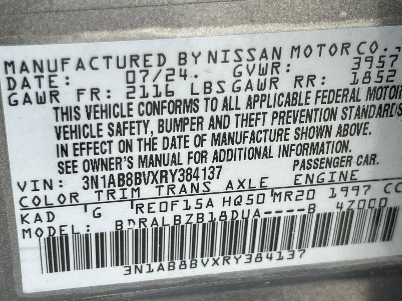 Certified 2024 Nissan Sentra S image 10