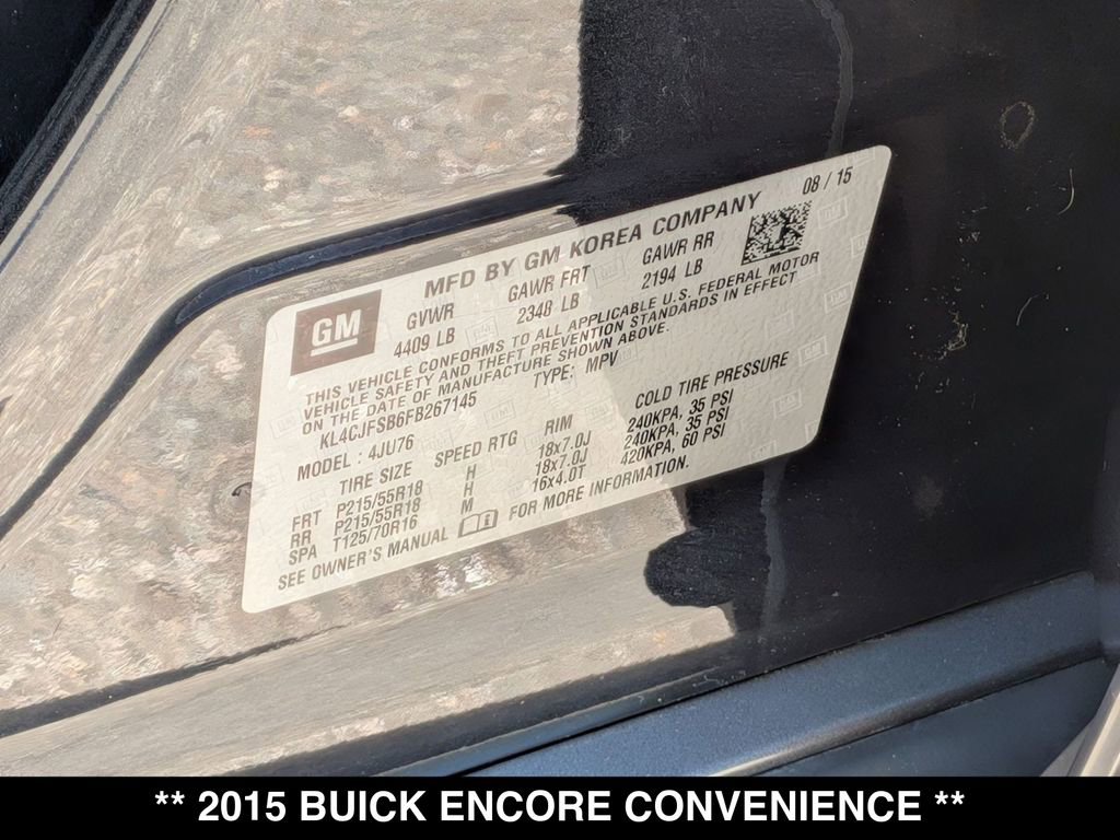 Used 2015 Buick Encore Convenience AWD/4WD image 29