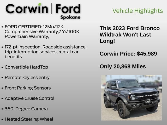Used 2023 Ford Bronco Wildtrak AWD/4WD image 7