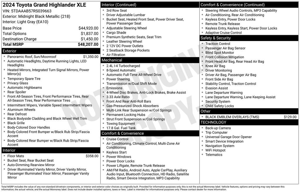 Used 2024 Toyota Grand Highlander XLE image 30