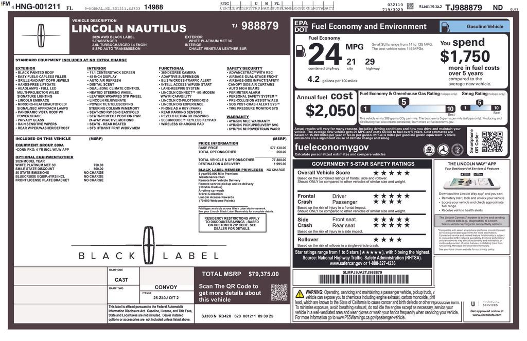 New 2026 Lincoln Nautilus Black Label image 27