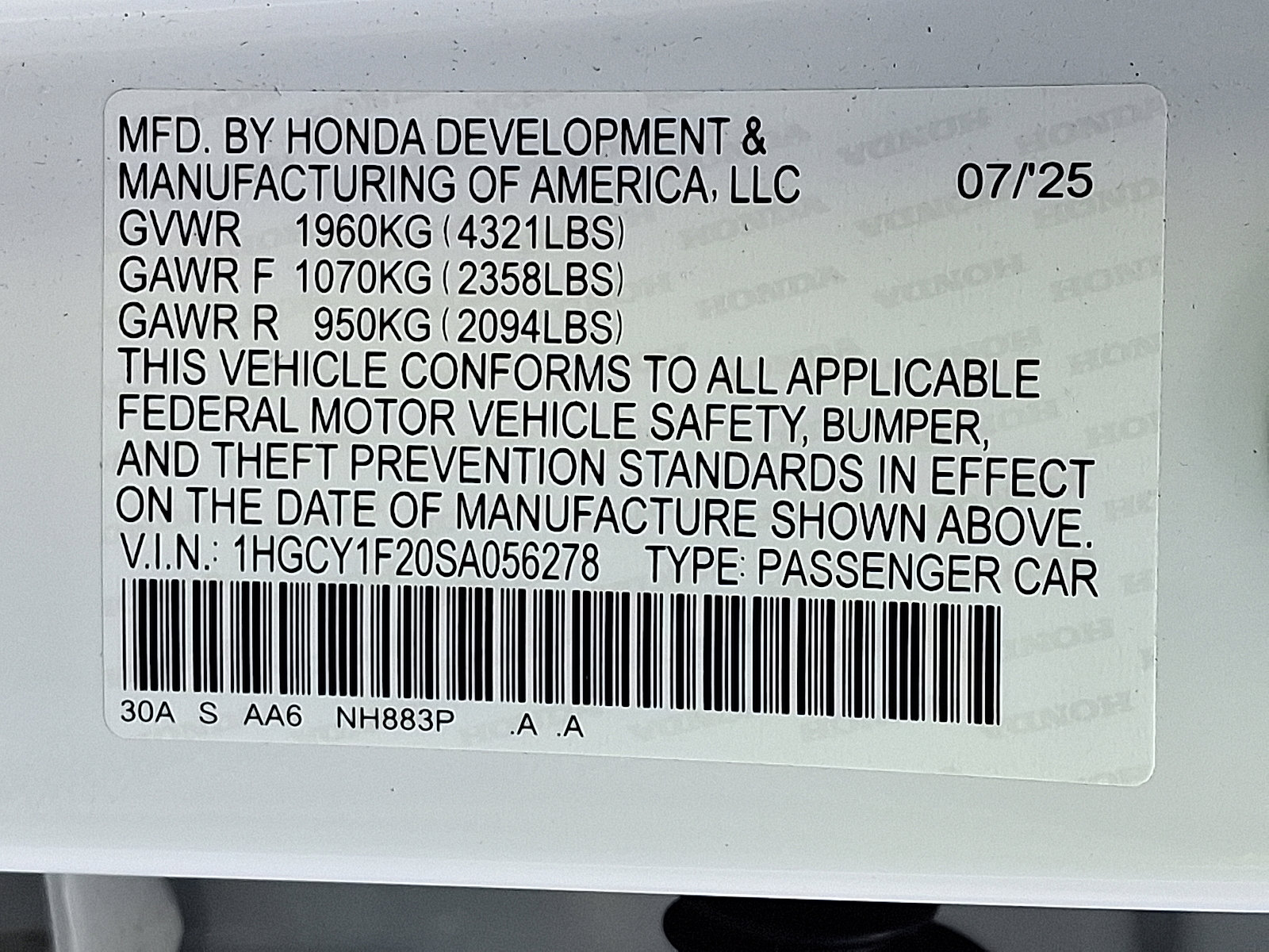 Certified 2025 Honda Accord LX image 4