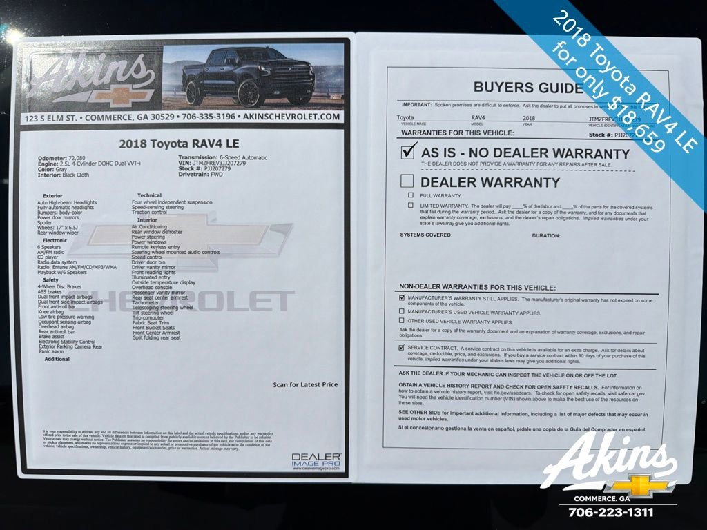 Used 2018 Toyota RAV4 LE image 10