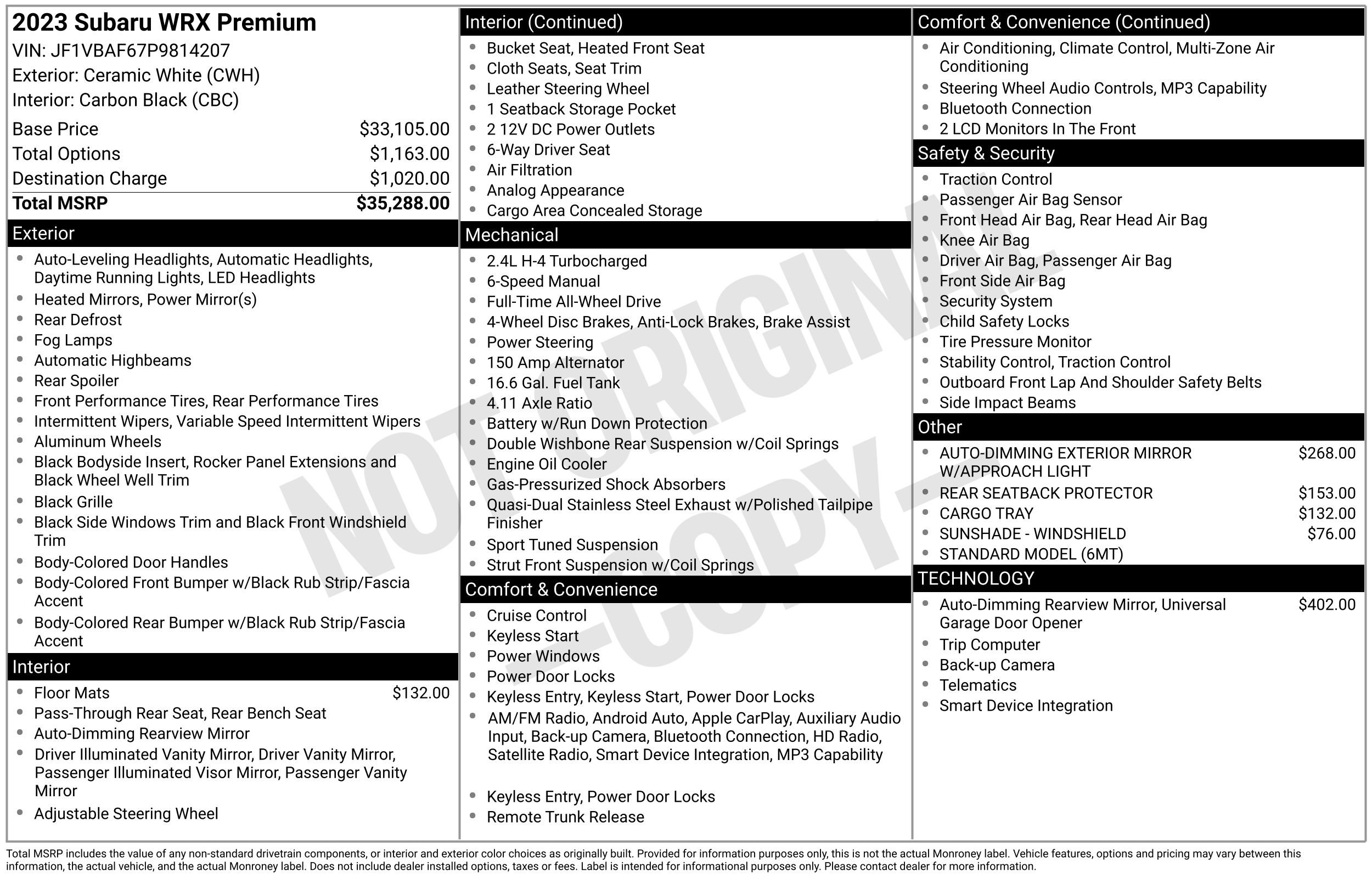 Used 2023 Subaru WRX Premium image 45
