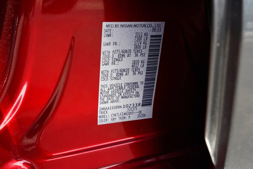 Used 2024 Nissan Titan Platinum Reserve w/ Moonroof Package AWD/4WD image 35