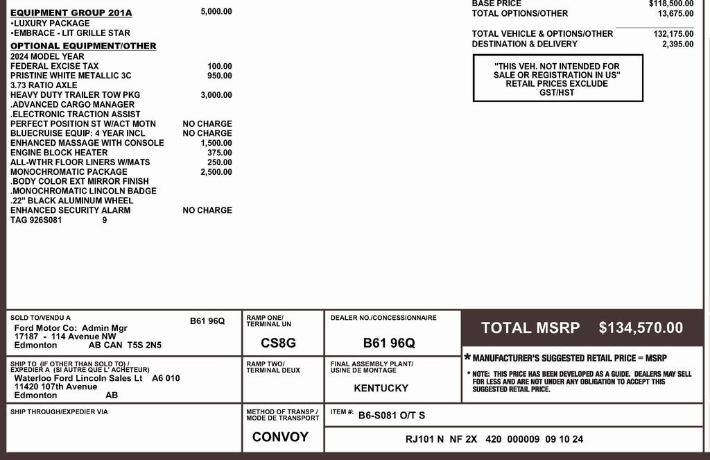 Used 2024 Lincoln Navigator Reserve w/ Equipment Group 201A image 4