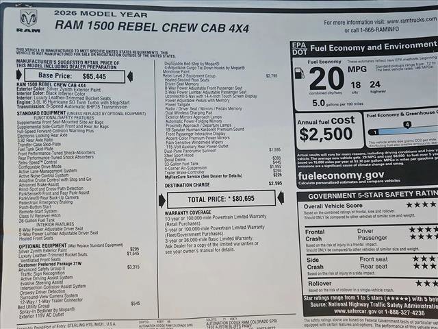 New 2026 RAM 1500 Rebel w/ Advanced Safety Group II image 18