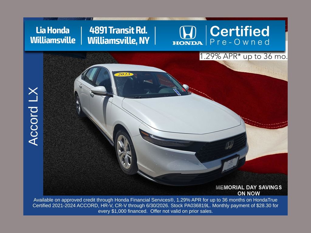 Certified 2023 Honda Accord LX