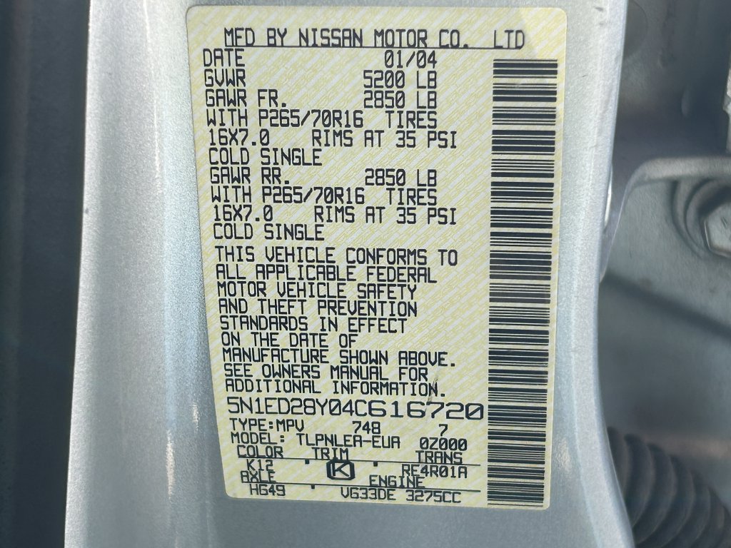 Used 2004 Nissan Xterra XE AWD/4WD image 14