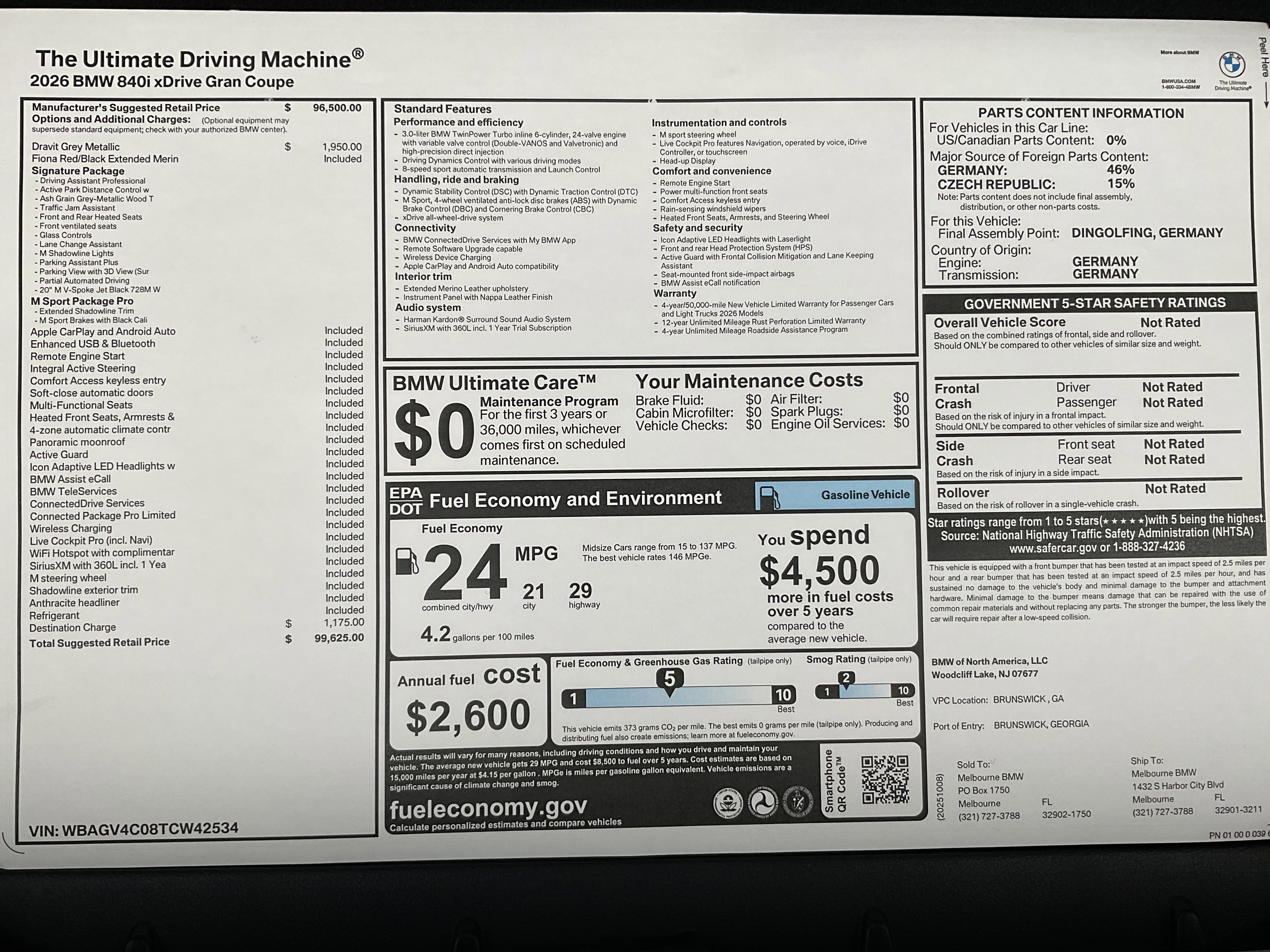 New 2026 BMW 840i xDrive image 36
