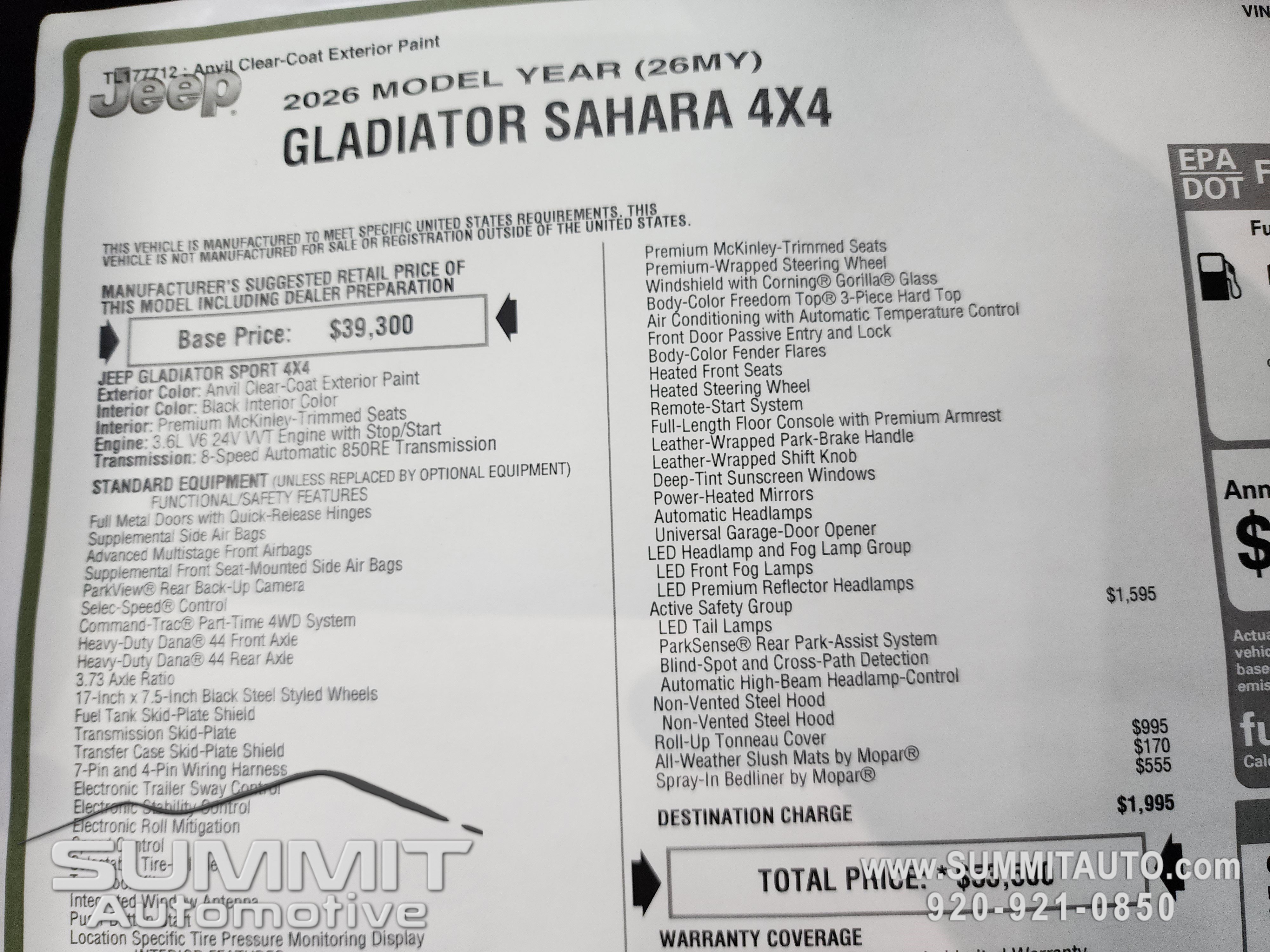 New 2026 Jeep Gladiator Sport image 43