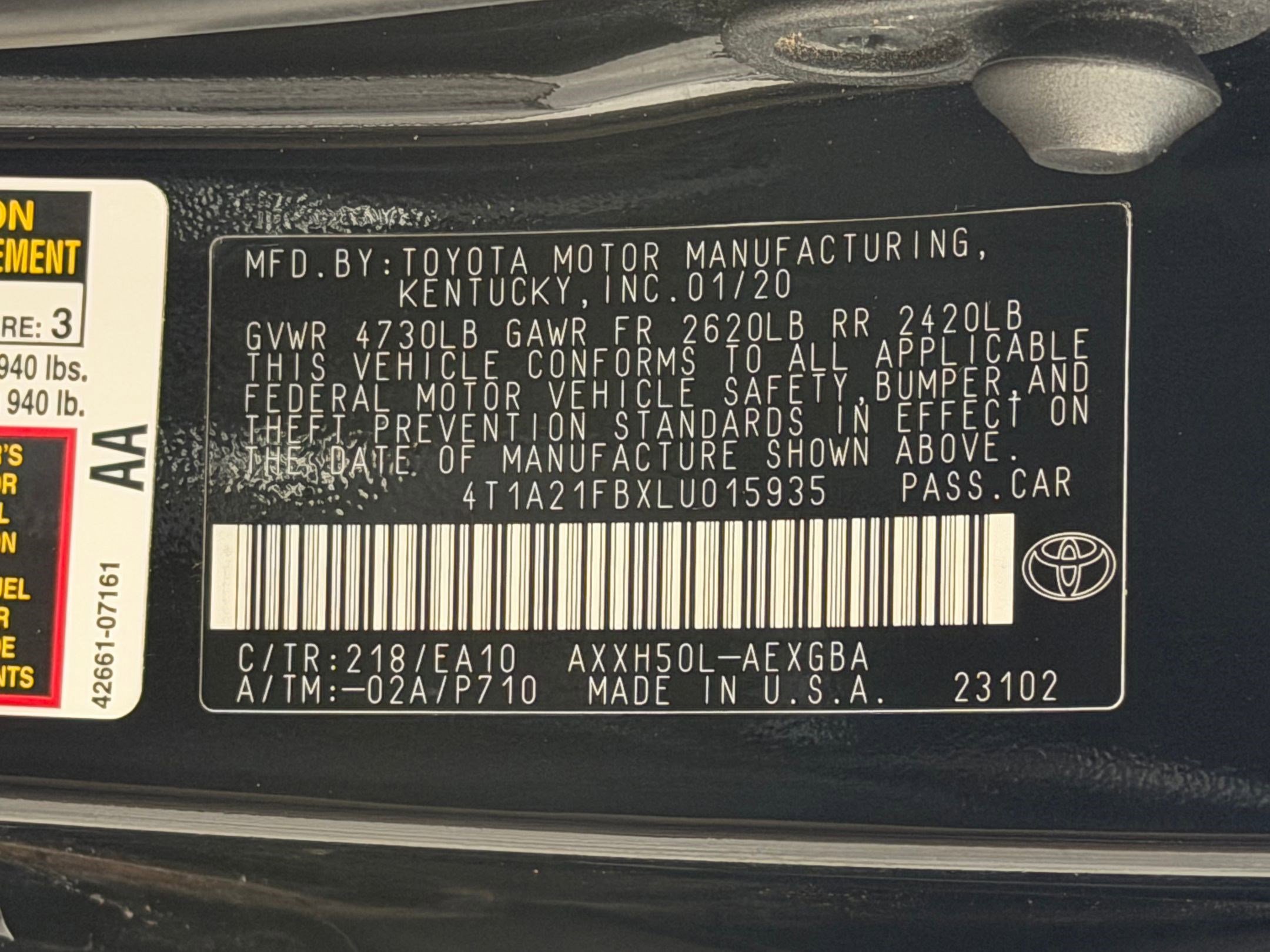 Used 2020 Toyota Avalon XLE w/ Moonroof Package FWD image 29