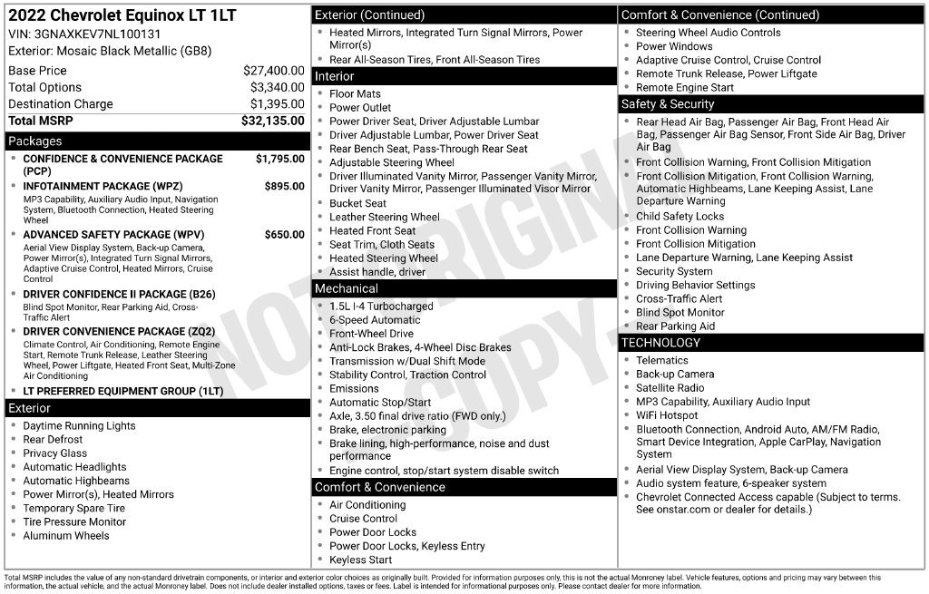 Certified 2022 Chevrolet Equinox LT FWD image 9